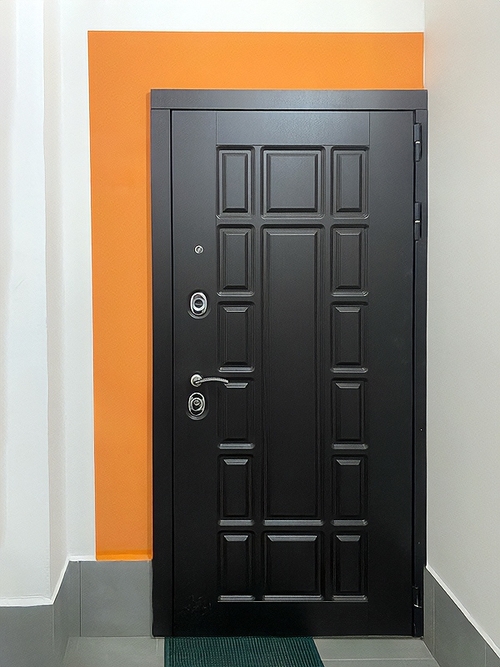 Дверь с темной панелью МДФ Дверь с темной панелью МДФ