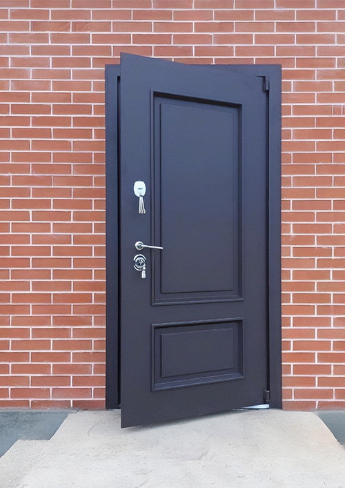 Дверь с металлобагетом Дверь с металлобагетом