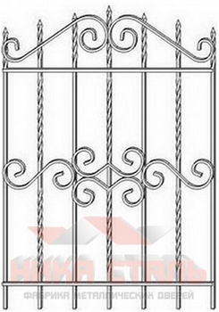 Кованая решетка на окно КР 5 Кованая решетка на окно КР 5