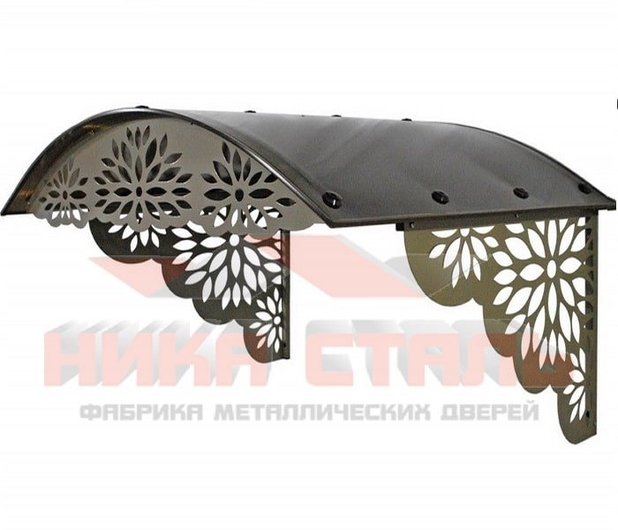 Металлический козырек над крыльцом Металлический козырек над крыльцом