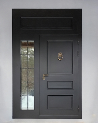 Нестандартная дверь с кнокером и стеклом Нестандартная дверь с кнокером и стеклом